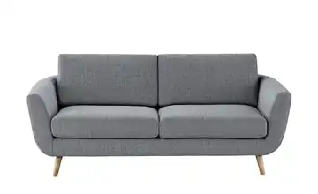 SOHO Sofa grau - Webstoff Smilla  Hellgrau Flachgewebe 2,5