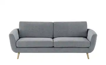 SOHO Sofa grau - Webstoff Smilla  Hellgrau Flachgewebe 3