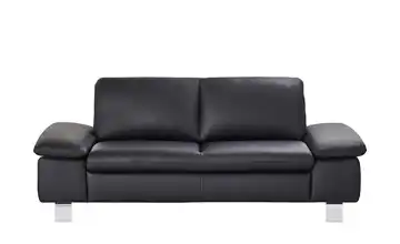 smart Sofa schwarz - Leder Fiodora Schwarz Leder 2