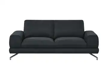 smart Sofa schwarz - Webstoff Bonika Flachgewebe 2,5 Schwarz