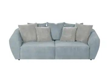 smart Big Sofa Saturo Cordstoff Mintgrün Farbe Zierkissen Beige