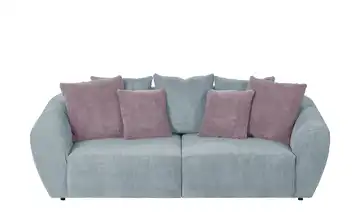 smart Big Sofa Saturo Cordstoff Mintgrün Farbe Zierkissen Altrosa 
