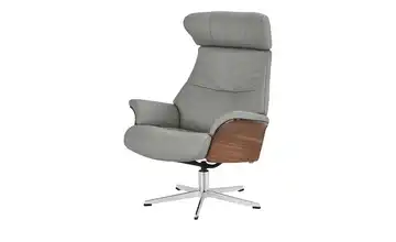 Relaxsessel grau - Leder Air Spezielle Maße: Rückenhöhe: 63 cm, Spezielle Maße: Rückenhöhe: 63 cm 47, Sitzhöhe: 47 cm Grau