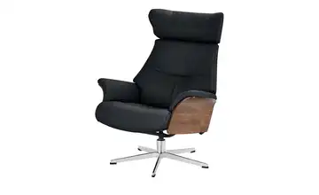 Relaxsessel schwarz - Leder Air Spezielle Maße: Rückenhöhe: 58 cm, Spezielle Maße: Rückenhöhe: 58 cm 43, Sitzhöhe: 43 cm Schwarz