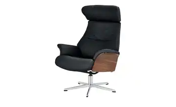 Relaxsessel schwarz - Leder Air Spezielle Maße: Rückenhöhe: 63 cm, Spezielle Maße: Rückenhöhe: 63 cm 47, Sitzhöhe: 47 cm Schwarz