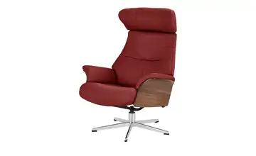 Relaxsessel rot - Leder Air Spezielle Maße: Rückenhöhe: 63 cm, Spezielle Maße: Rückenhöhe: 63 cm 43, Sitzhöhe: 43 cm Rot