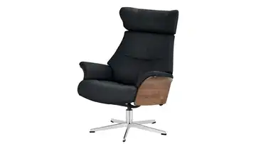 Relaxsessel schwarz - Leder Air Spezielle Maße: Rückenhöhe: 58 cm, Spezielle Maße: Rückenhöhe: 58 cm 47, Sitzhöhe: 47 cm Schwarz