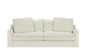 SOHO Sofa 3-sitzig Sarvika Webstoff Weiß