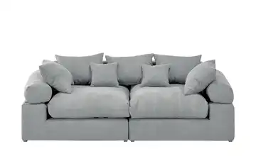 smart Big Sofa Lionore Flachgewebe Silbergrau
