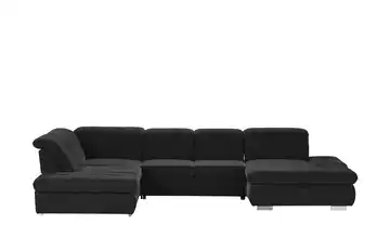 Lounge Collection Wohnlandschaft mit verschiedenen Funktionen Spencer links Schwarz Erweiterte Funktion