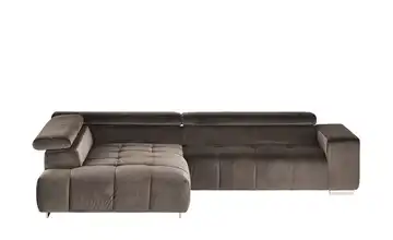 uno Ecksofa aus Samt Origo Braun links