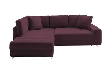 bobb Ecksofa Arissa de Luxe links Webstoff Burgund