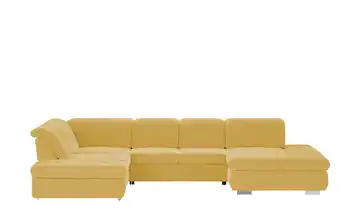 Lounge Collection Wohnlandschaft mit verschiedenen Funktionen Spencer links Curry-Gelb Erweiterte Funktion
