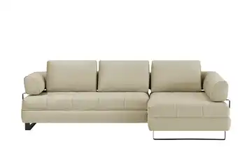 switch Ecksofa in Lederoptik Havana Beige rechts ohne