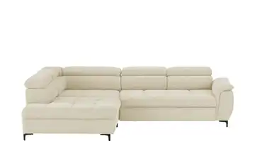 switch Ecksofa aus Flachgewebe Denvo Creme links Grundfunktion