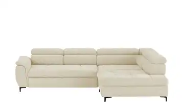 switch Ecksofa aus Flachgewebe Denvo Creme rechts Grundfunktion