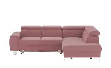 uno Ecksofa Los Angeles  Rosa rechts Erweiterte Funktion