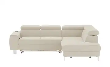 uno Ecksofa Los Angeles  Creme rechts Erweiterte Funktion