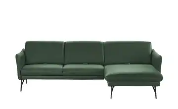 himolla Ecksofa Leder 1928 rechts Tannengrün