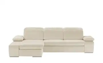 switch Ecksofa aus Mikrofaser Avilla Erweiterte Funktion Beige Mikrofaser in Velours-Optik links