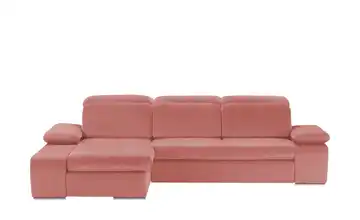 switch Ecksofa aus Mikrofaser Avilla Erweiterte Funktion Korallenrot Mikrofaser in Velours-Optik links