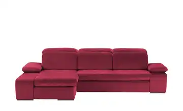 switch Ecksofa aus Mikrofaser Avilla Erweiterte Funktion Bordeauxrot Mikrofaser in Velours-Optik links