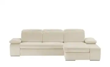 switch Ecksofa aus Mikrofaser Avilla Erweiterte Funktion Beige Mikrofaser in Velours-Optik rechts