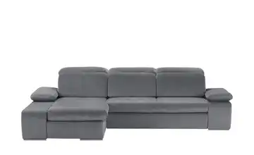switch Ecksofa aus Mikrofaser Avilla Grundfunktion Graphit Mikrofaser in Velours-Optik links