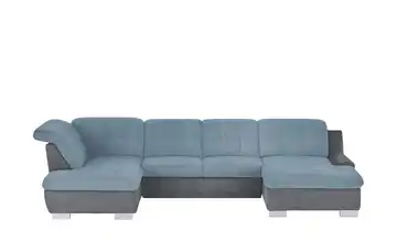 Lounge Collection Elementgruppe mit Kopfteilverstellung Davinci Ice (Blau) / Grau links Grundfunktion