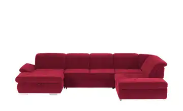 Lounge Collection Wohnlandschaft Mikrofaser Affair rechts Rot Erweiterte Funktion