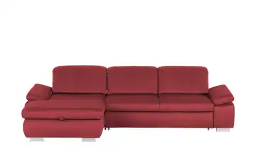 Lounge Collection Ecksofa aus Mikrofaser Kathrin links Rot Erweiterte Funktion