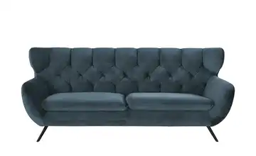 pop Sofa Caldara Schwarz, Schwarz 3 Blue Grey (Blau-Grau)