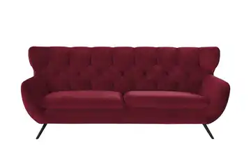 pop Sofa Caldara Schwarz, Schwarz 3 Red (Rot)