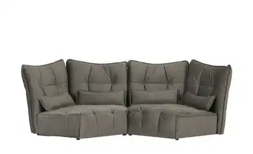 Einzelsofa Jeaneva 300 cm Samt Dunkelgrau