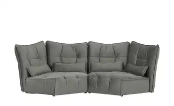 Einzelsofa Jeaneva 300 cm Samt Grau