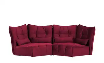 Einzelsofa Jeaneva 300 cm Samt Rot