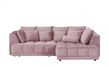 switch Ecksofa aus Samt Tiga Altrosa (Rosa-Grau) rechts Erweiterte Funktion