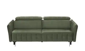 smart Schlafsofa mit verstellbaren Kopfstützen Momoka Dunkelgrün Samt
