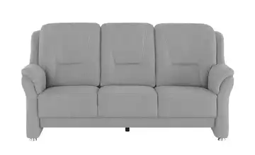 meinSofa Sofa 3-sitzig aus Mikrofaser Wilma Grau Sitztiefenverstellung elektrisch