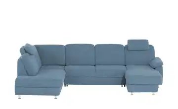 meinSofa Wohnlandschaft Oliver links Denimblau Erweiterte Funktion