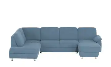 meinSofa Wohnlandschaft Oliver links Denimblau ohne