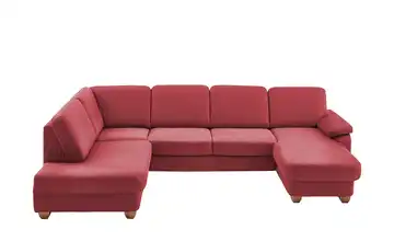 meinSofa Wohnlandschaft  aus Kunstleder Oliver Rot ohne links