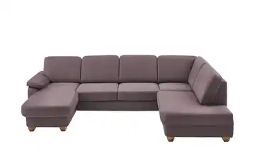 meinSofa Wohnlandschaft  aus Kunstleder Oliver Aubergine rechts ohne