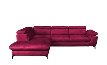 switch Ecksofa Alegra links Grundfunktion Bordeauxrot