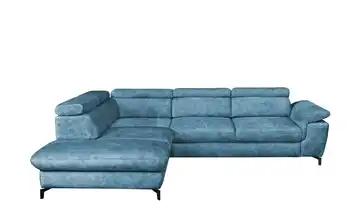 switch Ecksofa Alegra links Grundfunktion Aquablau