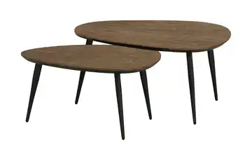 Couchtisch 2er Set Dortmund Eiche (Nachbildung), Haselnussbraun