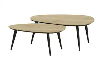 Couchtisch 2er-Set XL Dortmund Eiche (Nachbildung), Hellbraun