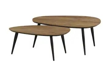 Couchtisch 2er-Set XL Dortmund Eiche (Nachbildung), Braun
