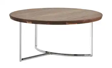 Couchtisch Hesel 32 cm Nussbaum verchromt