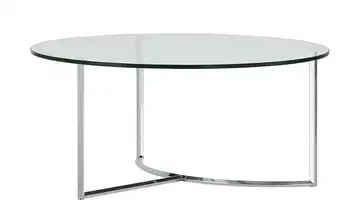 Couchtisch Hesel 31 cm transparent verchromt